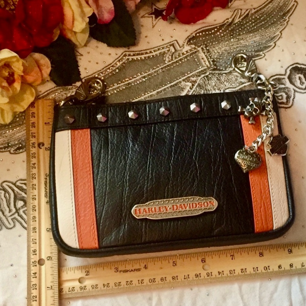 Harley-Davidson Black, Orange, and White Crossbody Bag - Picture 8 of 8
